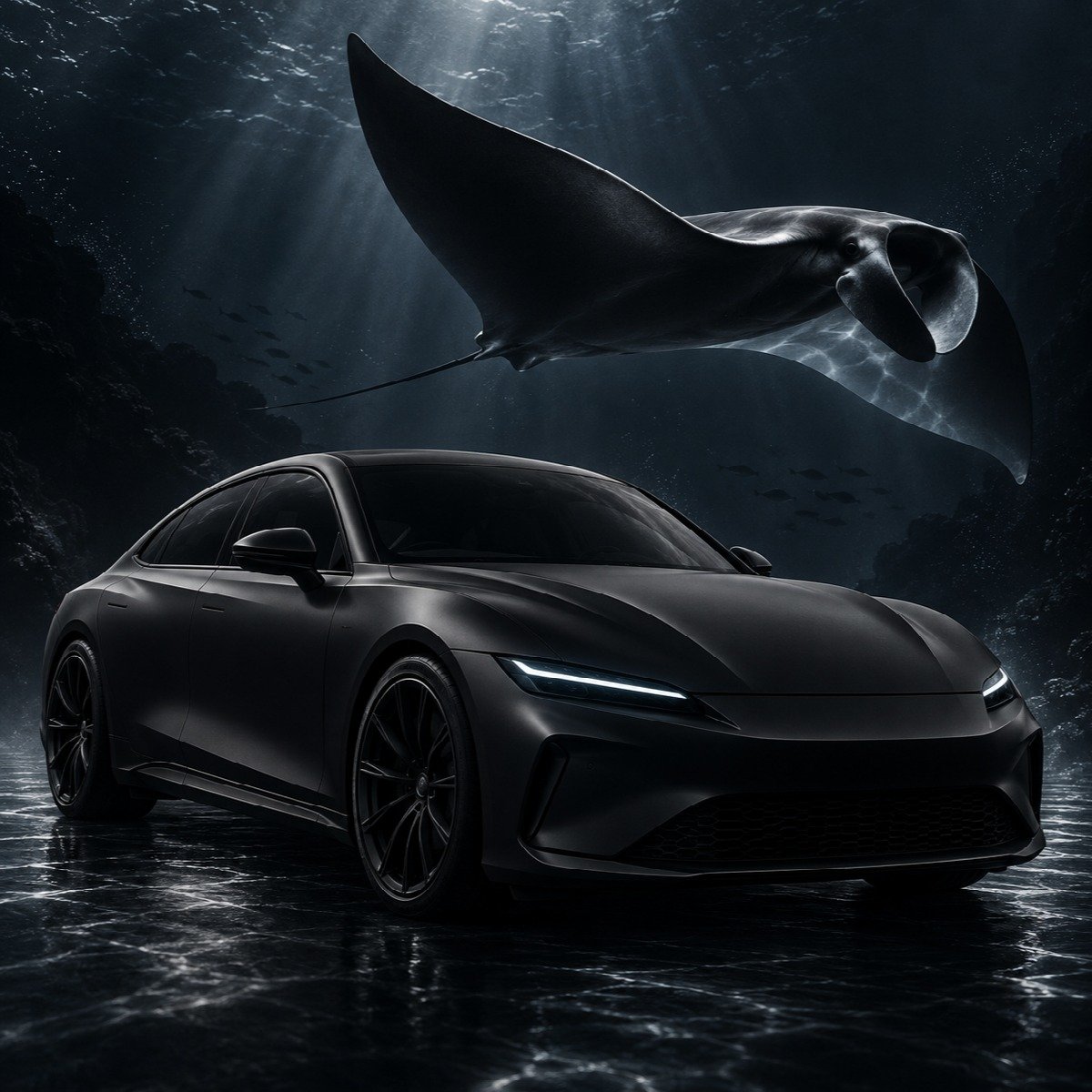 Manta — Black Matte PPF finish